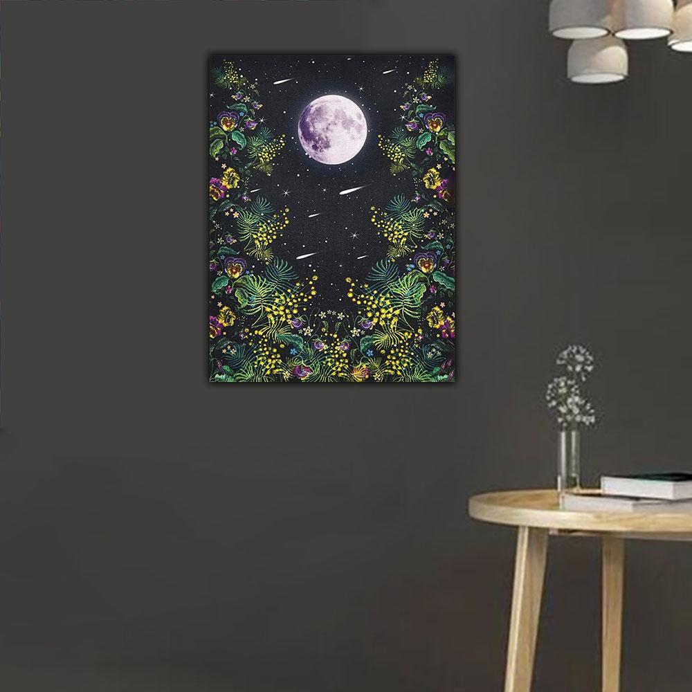 DIY Malování diamantovou mozaikou po celé ploše Křížkový steh 3D Kreslený Měsíc Domácí dekorativní umění Krajina diamantové malování 5d diamantové umělecké malování