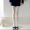 Women Hollow-Out Sheer Fishnet Pantyhose Japanese Style Sweet Bowknot JK Floral Lace Patterned Leggings Mesh Tights
