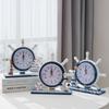Bedroom Decoration Table Clock Wooden Clock Ornaments In Living Room Mediterranean Navigation Helmsman Clock Table Clock