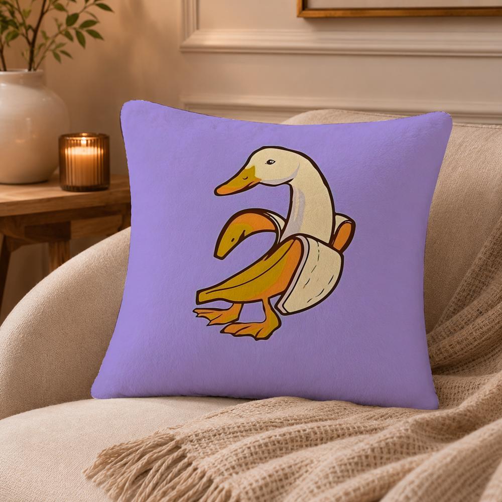 Abstract fruit Cushion Cover Anti-dustmite Pillowcase Invisible zipper silky short plush Sofa cushion cover