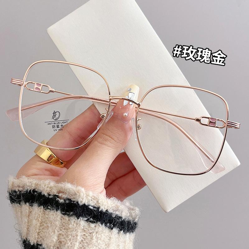 New Fashion Eyeglass Frames For Women Square Shape Anti Blue Light Men'S Eyeglass  Glasses Frame