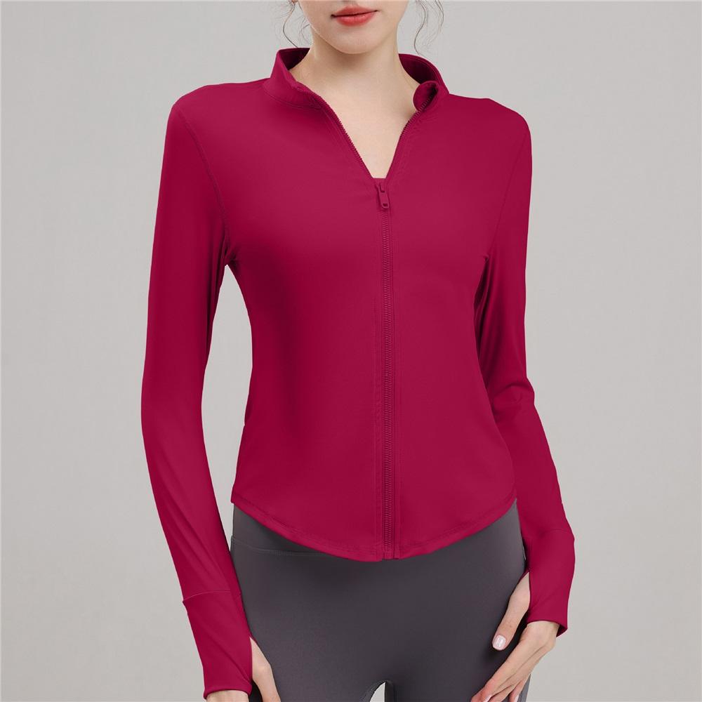 New Fully Zippered Gym Yoga Suit Top For Slimming And Slimming, Quick Drying Running And Cycling Sports Jacket For Women