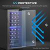 32-Bottle Narrow Wine Fridge, with Lights - Black