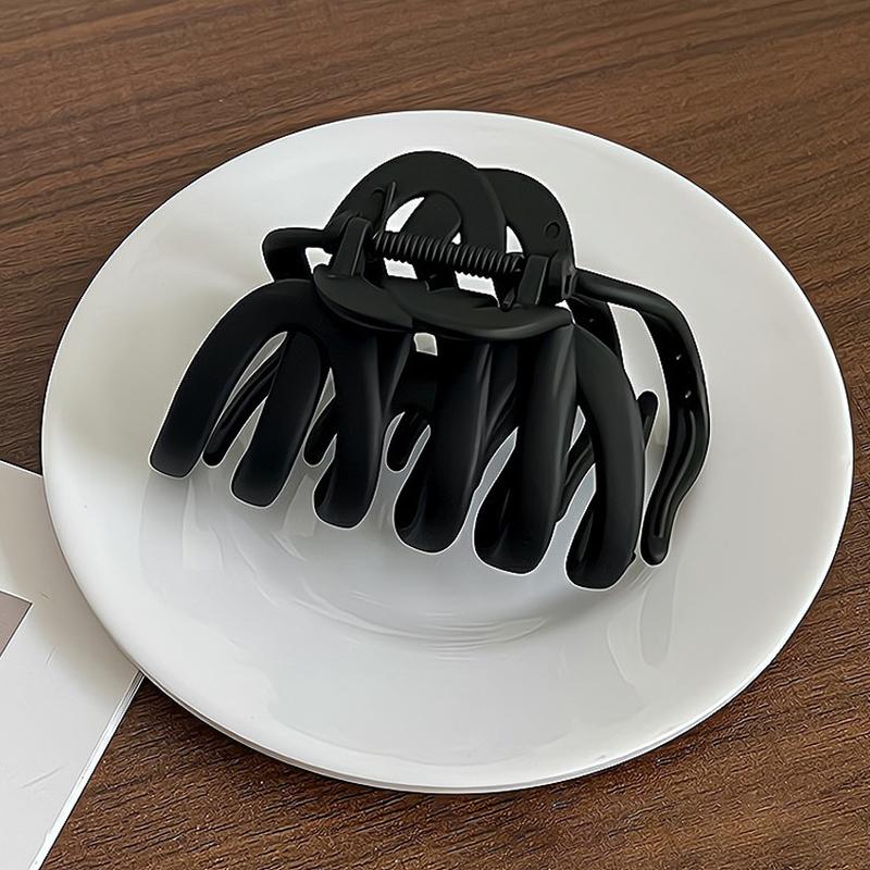 1pc Suitable for lazy style with high hair volume, grab clip, large pumpkin clip, hair clip, new shark clip