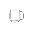 Tasses à café en verre isolant à double paroi (Lot de 2)