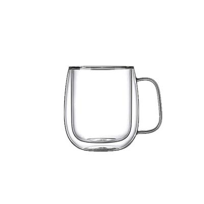 Double-Layer Insulated Glass Coffee Mugs (Set of 2)