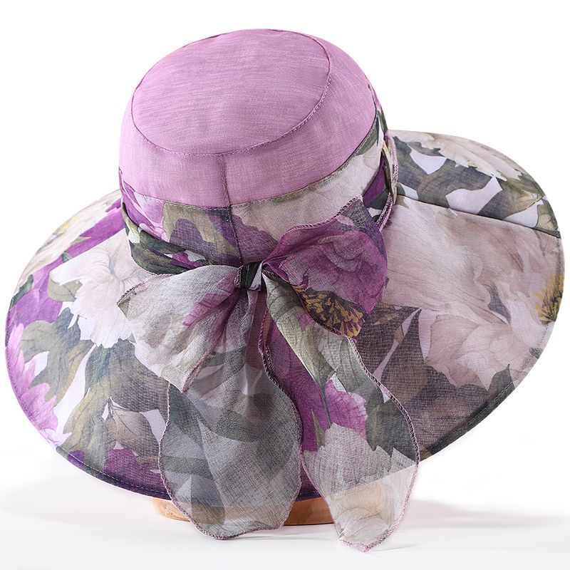 

Женская летняя шляпа от солнца с большим карнизом для людей среднего и пожилого возраста, дышащая и устойчивая к ультрафиолетовому излучению женская шляпа от солнца one size