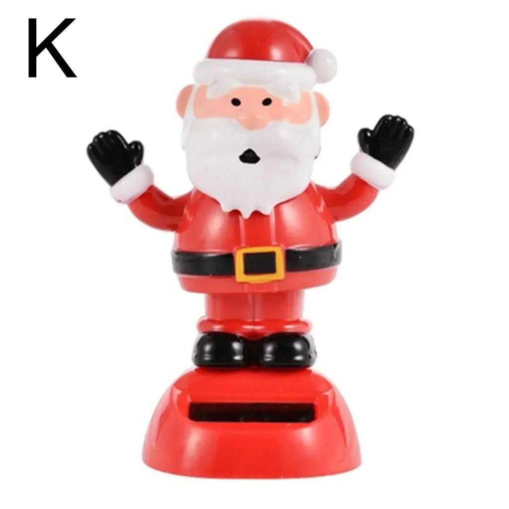 New Arrival Christmas Car Ornament Solar Ornament Bobblehead Doll Christmas Modeling Ornament Gift Creative Interior Car Supplie
