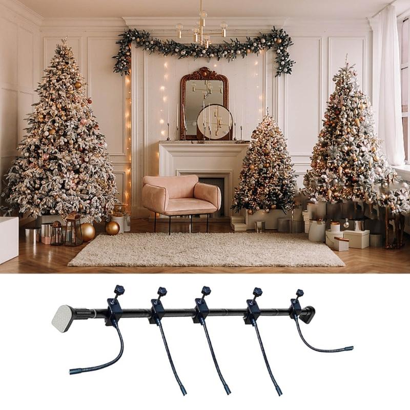 Christmas Decorative 5 Position Stretch Clothes rack For Holiday Vegetations Wreaths Indoor Decorations