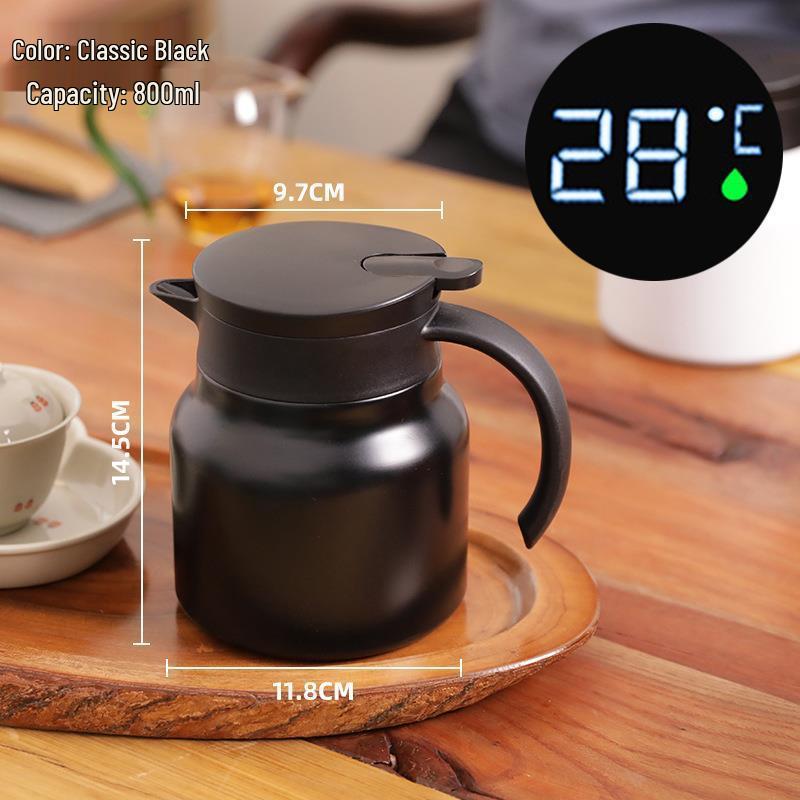 Office Health Stainless Steel Insulated Teapot and Water Bottle - 72-Hour Heat Retention, Tea Separation Feature.