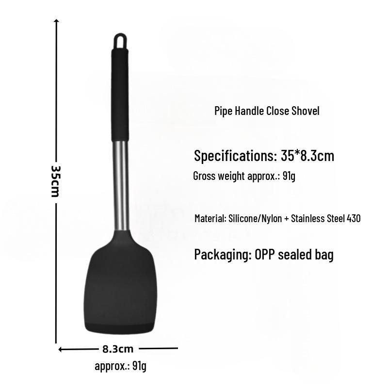 Antihaft-Silikon-Winkelspatel mit Schlitzen zum Braten und Kochen