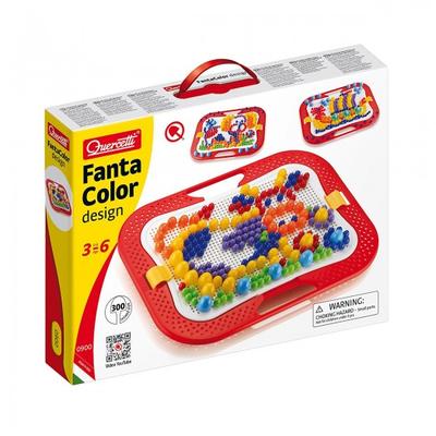 Quercetti Set - For Mosaic Lessons (10-15-20 Mm Chips (300 Pieces) + Board 28X20)