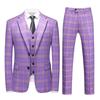Men's Slim Fit Three-Piece Suit for Business or Wedding