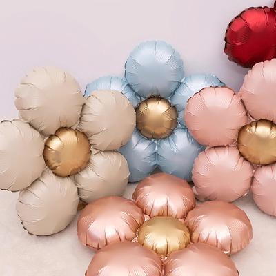Matte Flower Aluminum Film Balloons Baby 1St Birthday Wedding Party Balloon Boy Girl Baby Shower Supplies Toy Baloon Ballons