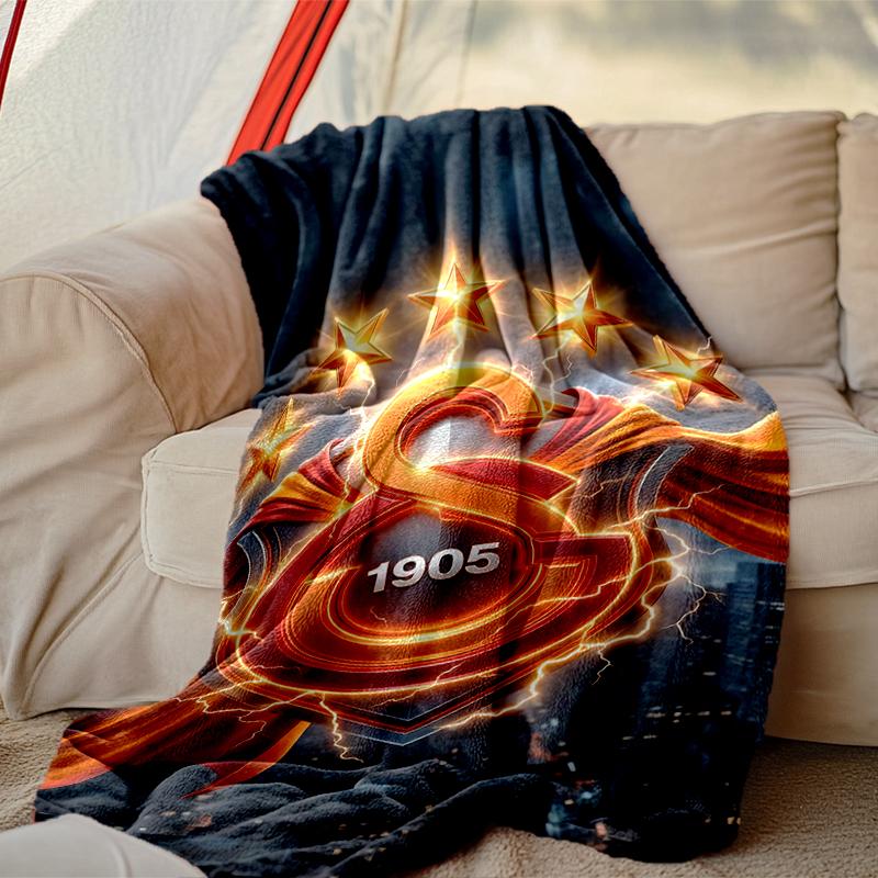 [Galatasaray SK Blanket] Soft Throw Blanket for Bed Sofa, Holiday Gift Blanket for Women Men Family Friend