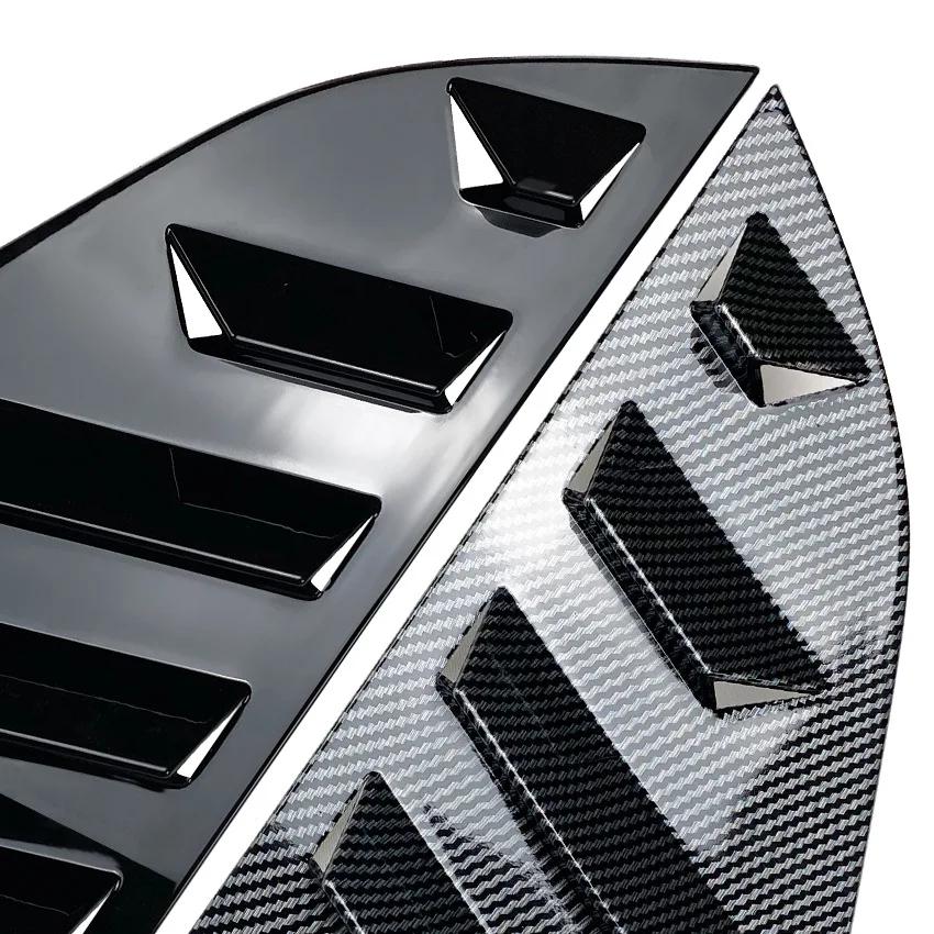 Glossy Black/Carbon Look Car Rear Window Shutter Cover Trim For Volkswagen VW Polo MK5 6R 6C 2011-2018 For VW Mk6 Polo 2018-