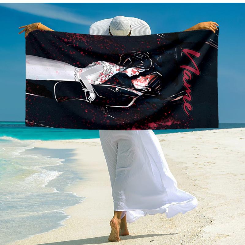 Personalized customized proof beach towel with My Chemical Romance pattern - soft, absorbent,quick-drying,perfect swimming,camping&bathing