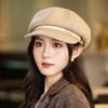 Octagonal Beret Women's Autumn/Winter New Painter's Cap, Newsboy Hat, Big Head Circle, Face-Enhancing Small Baseball Cap