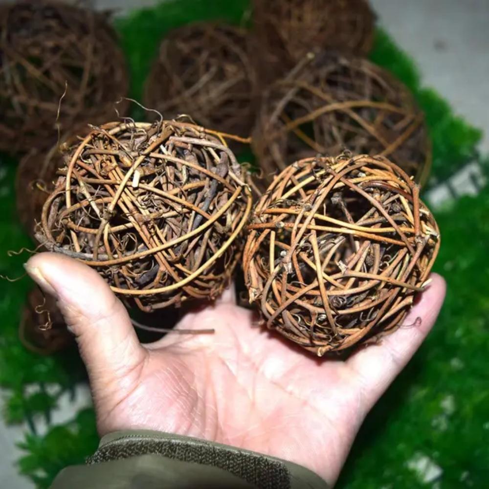 8/10/12/20CM Wicker Rattan Balls DIY Handmade Weaving Ball Christmas Hanging Floral Ball Decoration Decorative Xmas Tree Pendant