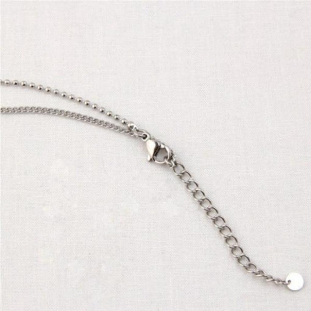 Atria Chain Mix Unbalanced Surgical Steel Silver Necklace EWSSNSC0010