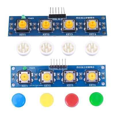4 unabhängige Tasten Touch-Tastenmodul mit Hut & LED-Anzeige Tastaturmodul für Arduino Oder Raspberry Pi