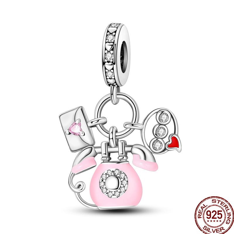 New Copper Lipstick High Heels Cosmetics Exquisite Fashion Beaded Beads Suitable For Pan Original Bracelet Diy