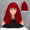 LISI HAIR Peruca longa bob sintética para mulheres, uso diário, preto e marrom, ondulado longo, com franja, fibra resistente ao calor, cabelo cosplay