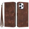 Leather Protective Cover for Xiaomi Redmi 12 4G,Triangle Imprint Wallet Stand Phone Case with Strap