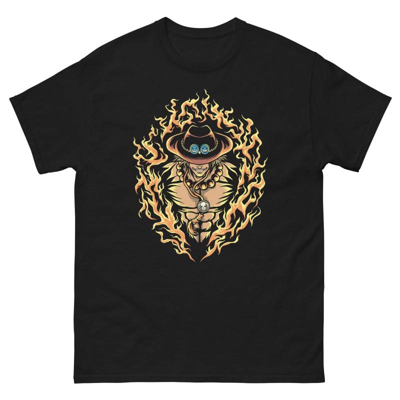Japanese Anime ONE PIECE Manga Shirt T-shirt Summer New Retro Fashion Men's and Women's Streetwear