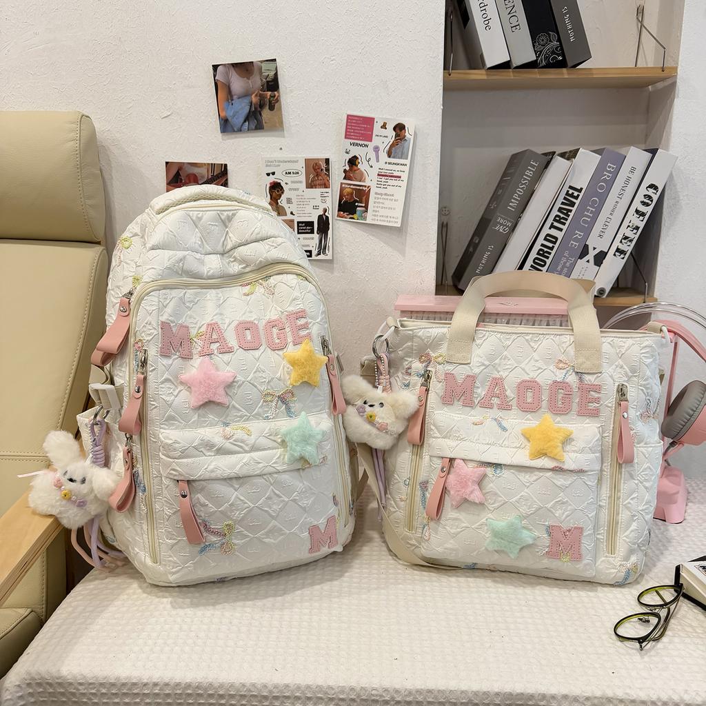 Schoolbag1011 New Niche Schoolbag Women's Middle School College Students Korean Version Large Capacity Backpack Student Fashion Lightweight Backpack
