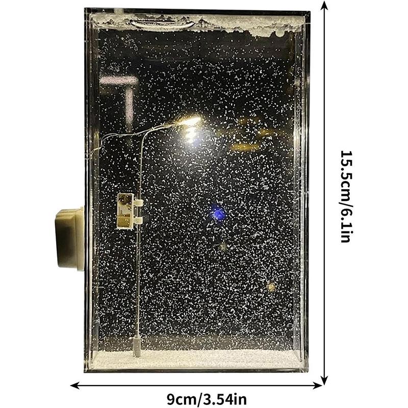 Snow Scene Street Light Snowy Night Flowing Small Night Light Snow Simulation Handmade Diy Material Package Desktop Decor
