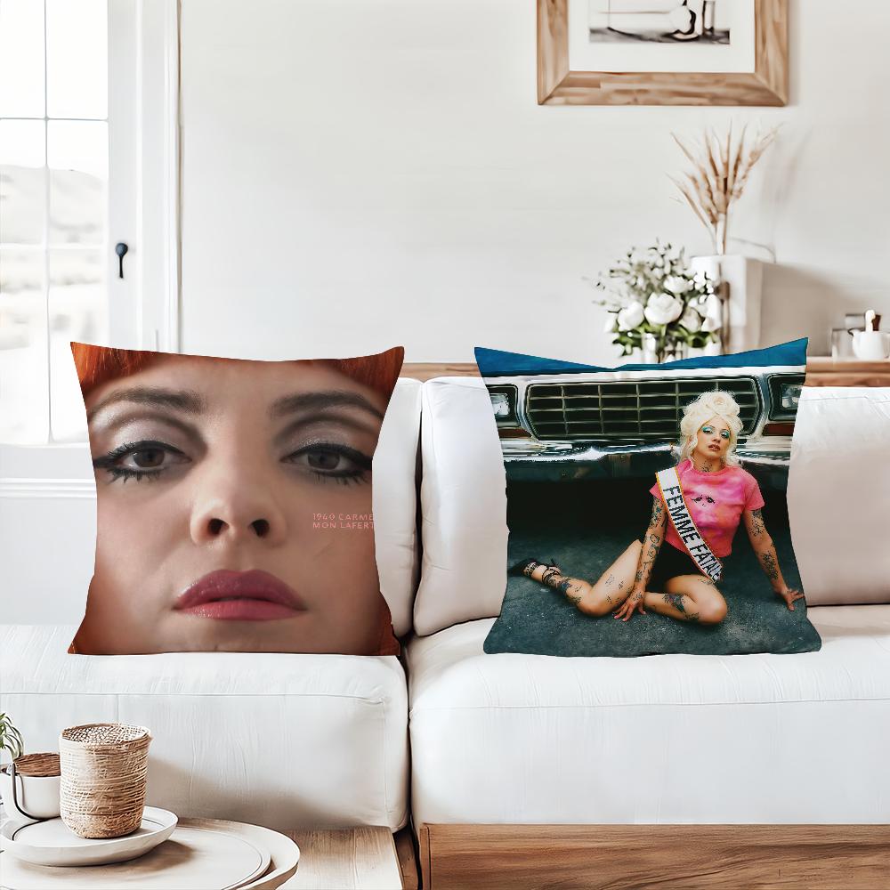 Singer M-Mon Laferte Femme Fatale Pillow Case Suitable For Bedrooms Living Rooms Cars Home Decoration