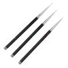 3 Stück Nylon Haar Nagelkunst DIY Pinsel Set Legierter Griff Nagelmalerei Zeichenpinsel für Zuhause Salon