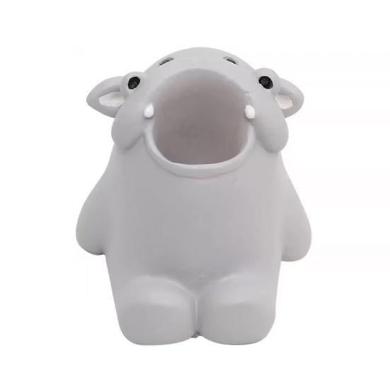 Cartoon Animal Toothbrush Holder Resin Bathroom Organizer Stand for Toothbrushes Paste Adorable Desk Decor for Sink Countertop Multi-Purpose Storage