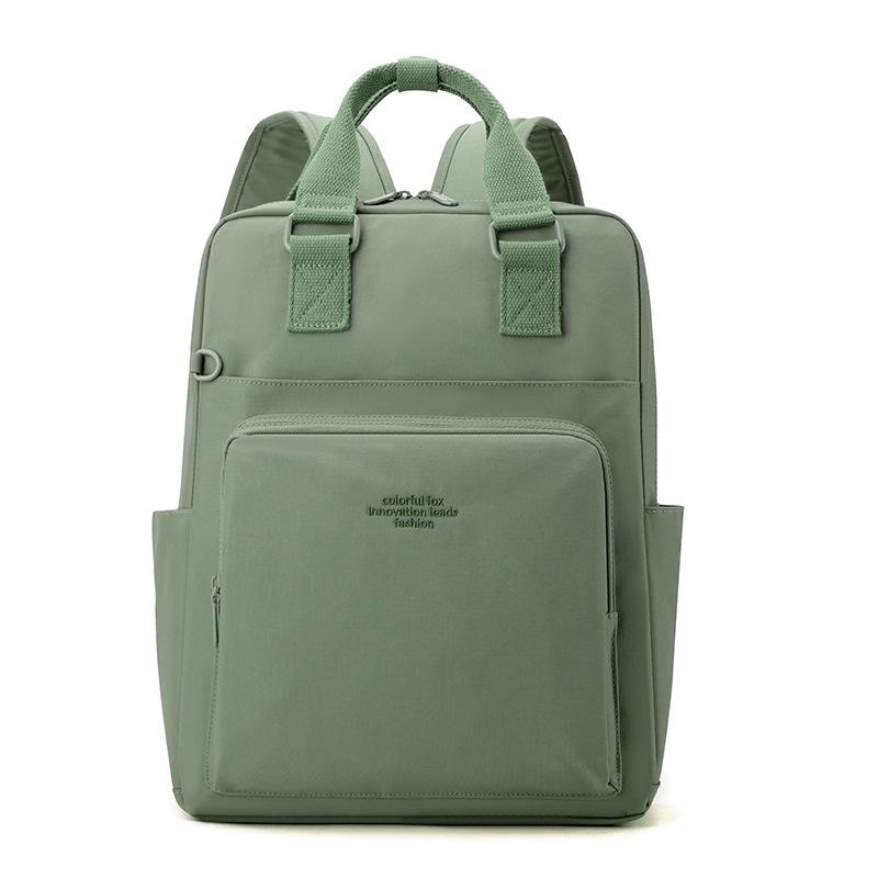 

Colorful Fox new women s backpack anti-splashing nylon backpack versatile printed LOGO schoolbag мох зеленого