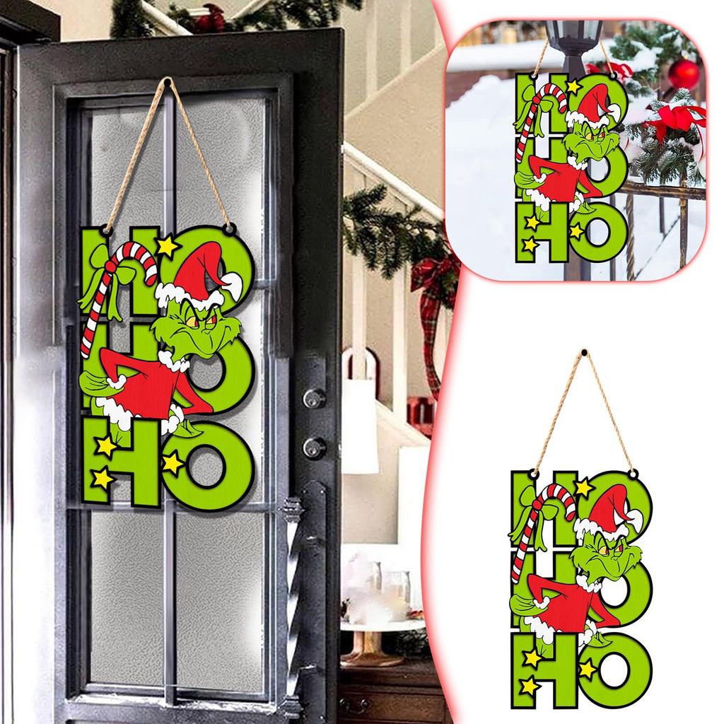 Christmas Decoration Door Sign Decoration Wooden Signs, Home Walls, Holiday Wooden Pendants, Wooden Hanging Boards