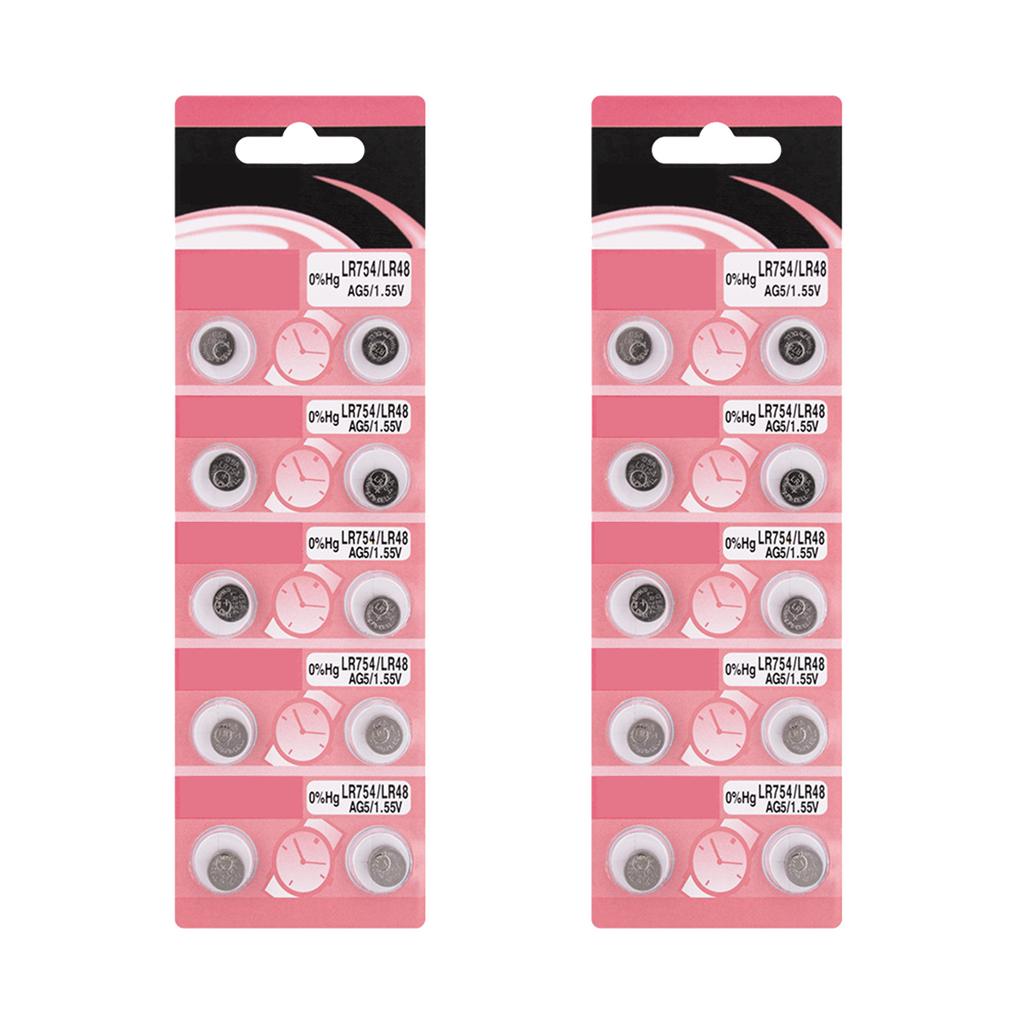 10/20Pieces AG5 LR754 Alkaline Button Batteries Long Lasting Power AG5 Battery LR754 Battery For Toys And Devices