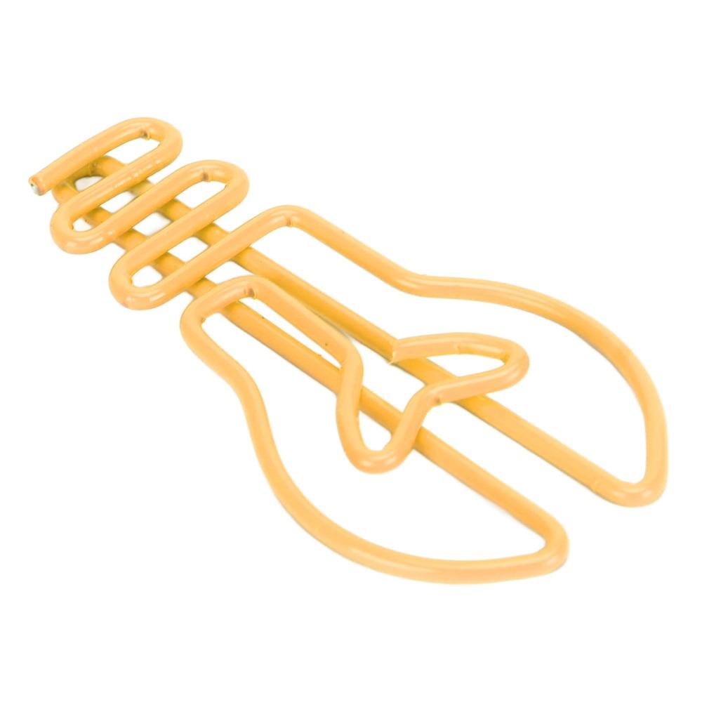 100pcs Plastic-coated Metal Cute Paper Clips Yellow/Pink Office Paper Clips Wedding Decoration