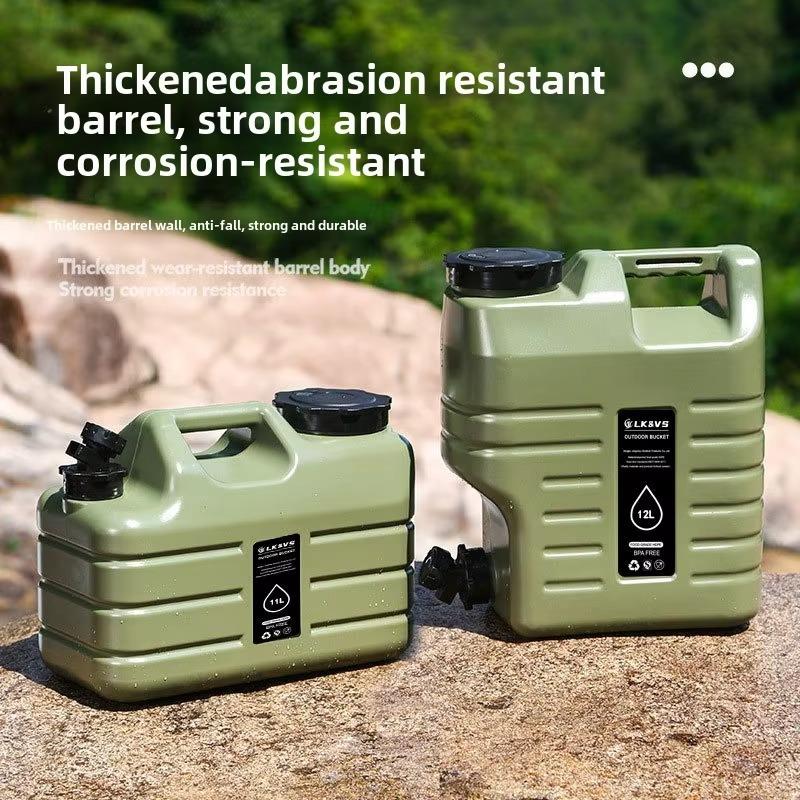 11/12/18.5/25L Large Capacity Water Kettle Camping Bucket with Detachable Portable Car Water Tank Holder Portable Car Water Tank