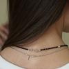 OURPIERRE [SILVER 925] GLITTER NECKLACE BLACK