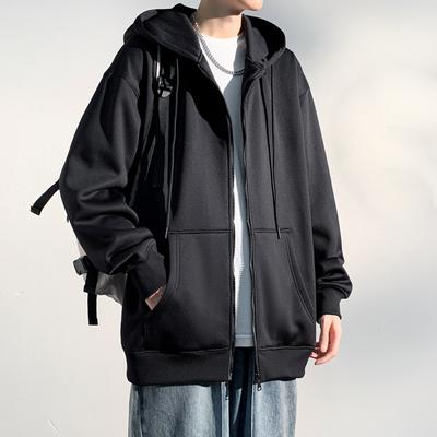 Reißverschluss Strickjacke Pullover Herren Marke Lose Kapuzenjacke Herren Trend Frühling und Herbst Jugend Einfarbig Top