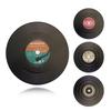 Stainless Steel Placemat Coaster Retro CD Vinyl Record Model Thermal Insulation Non-slip Tray Pad Coffee Cup Pad