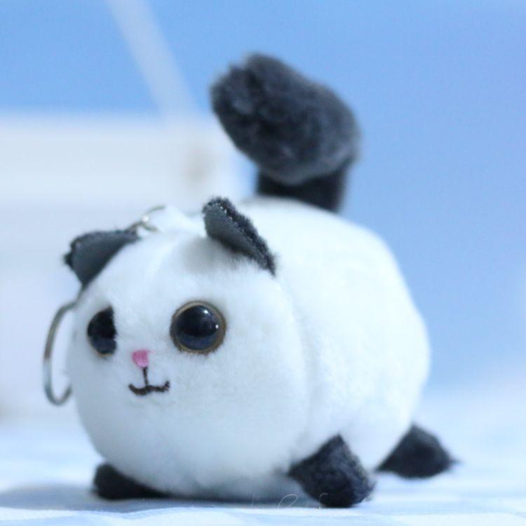 Adorable Cartoon Cat Plush Toy Keychain Cuddly Accessory For Bags And Purses