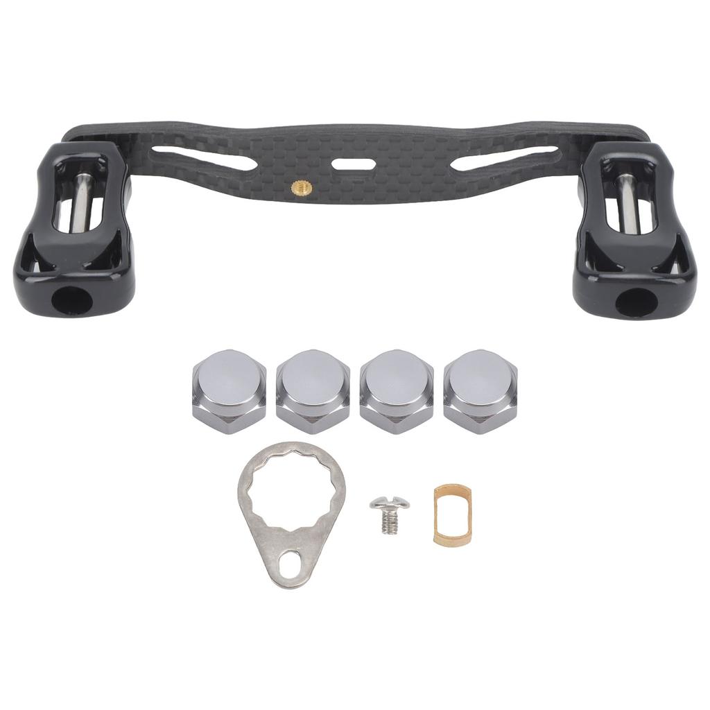 Fishing Reel Handle Carbon Fiber Baitcasting Trolling Reel Rocker Fishing Reel Crank Accessory for Replacement 95mm