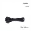 100Pcs Self-Locking Cord Ties Straps Nylon Zip Ties Adjustable Cables Fastening Loop Home Office Wire Zip Ties