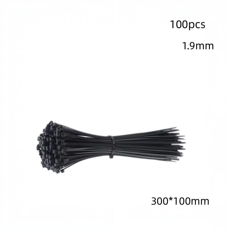 100Pcs Self-Locking Cord Ties Straps Nylon Zip Ties Adjustable Cables Fastening Loop Home Office Wire Zip Ties