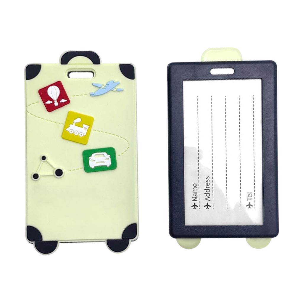 Soft Silicone Luggage Tag Durable Suitcase ID Tag with Clear Address Window and Secure Attachment for Travel Bags and Suitcases