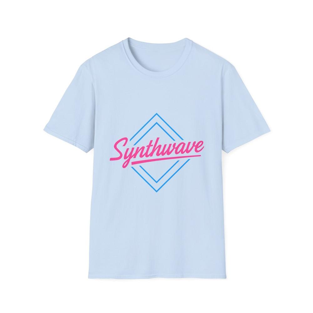 

Unisex Softstyle Synthwave Aesthetic T-shirt | Retro Cursive Neon | ’80s Vibe XL