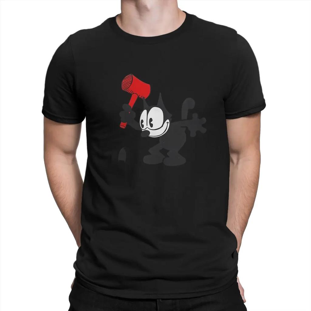 Waiting T Shirts Cotton Vintage T-Shirts Crew Neck F-Felix The Cat Cartoon Tee Shirt Short Sleeve Clothing Gift Idea Unisex
