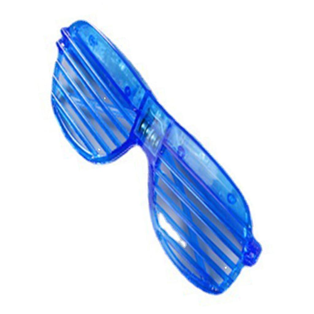LED Sonnenbrille Leuchten im Dunkeln Blinkende Leuchtende Shutter Shades Brille für Halloween Party Blau